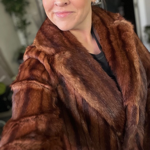 EUC. Rare! Penny Lane [Dupont] Brown Fur Coat | Boho VNTG. Lined Jacket | Medium - Picture 5 of 15
